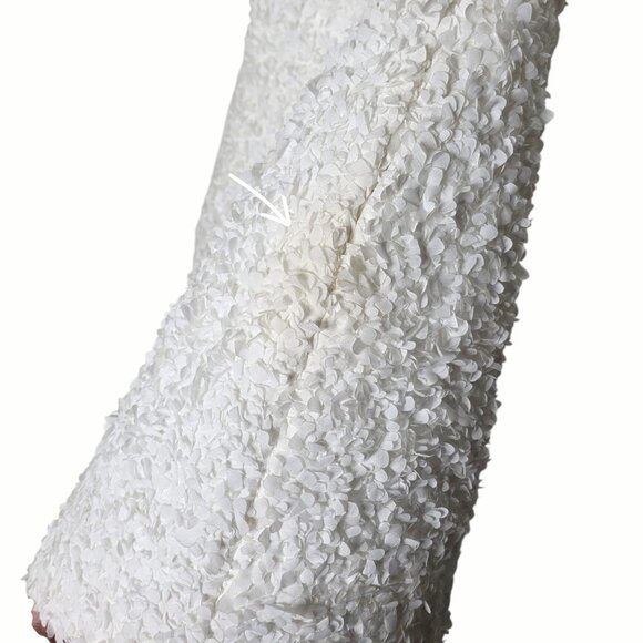 Nadine Merabi Maisy White 3D Floral Applique Corset Strapless Mini Dress XL - Picture 11 of 14